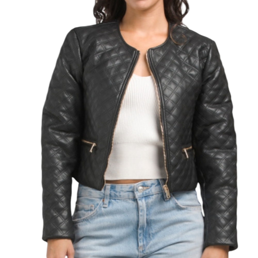 💕NWT Jason Wu Faux Leather Jacket💕Size Large